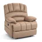 Sillón reclinable manual extra grande tapizado en tela