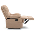 Sillón reclinable manual extra grande tapizado en tela