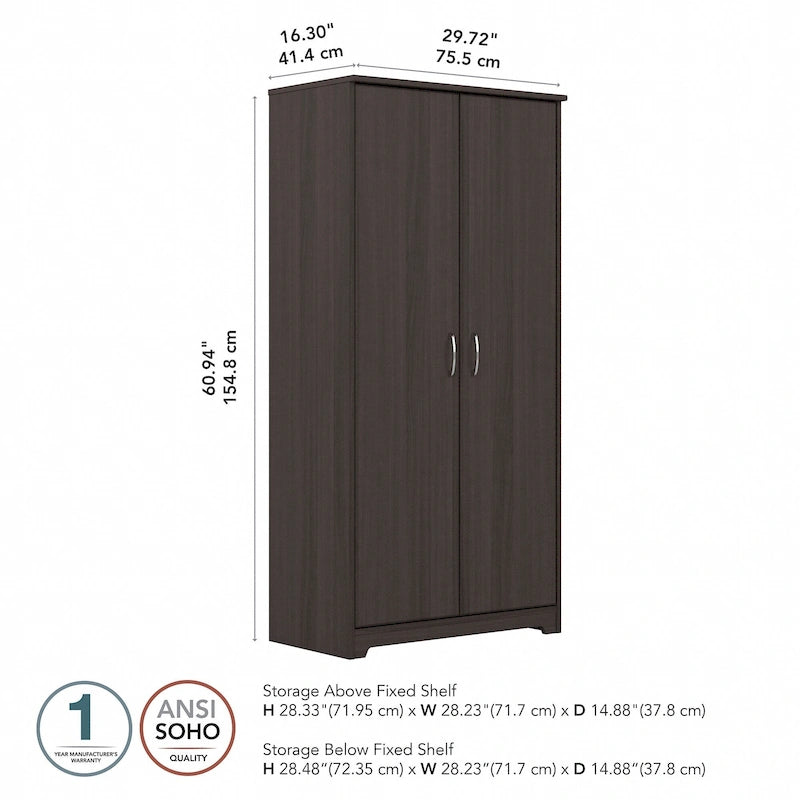 Cabot Tall Storage Cabinet with Doors by Bush Furniture
