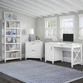 Key West 54W Computer Desk with Cabinet and Bookcase by Bush Furniture