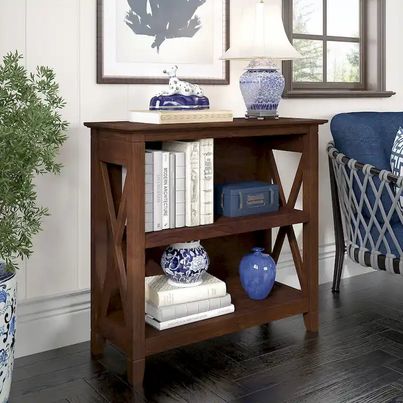 Key West Small 2 Shelf Bookcase by Bush Furniture