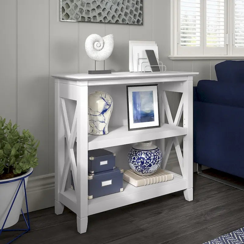 Key West Small 2 Shelf Bookcase by Bush Furniture