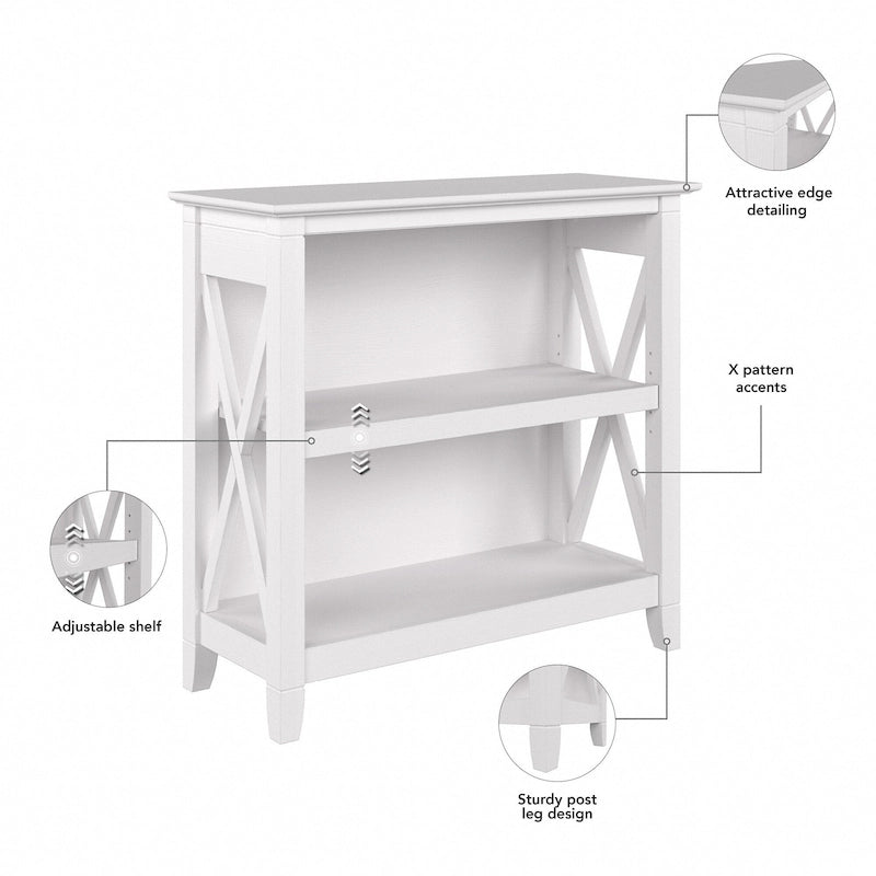 Key West Small 2 Shelf Bookcase by Bush Furniture
