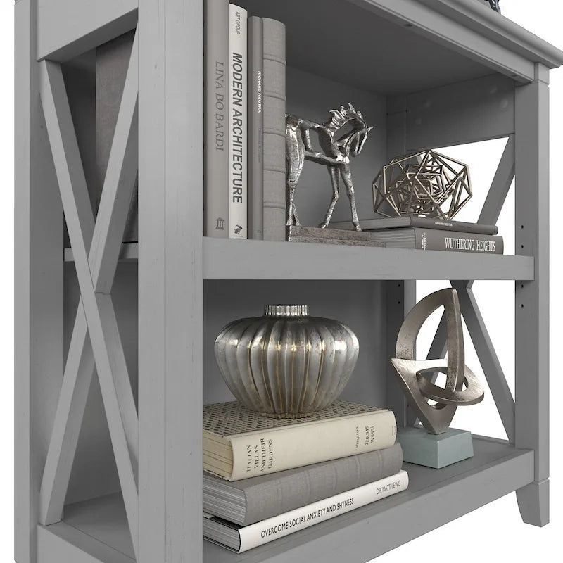 Key West Small 2 Shelf Bookcase by Bush Furniture