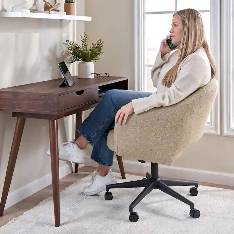 Bush Furniture Fairfax Mid Century Modern Desk Chair for Home Office