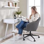 Bush Furniture Fairfax Mid Century Modern Desk Chair for Home Office