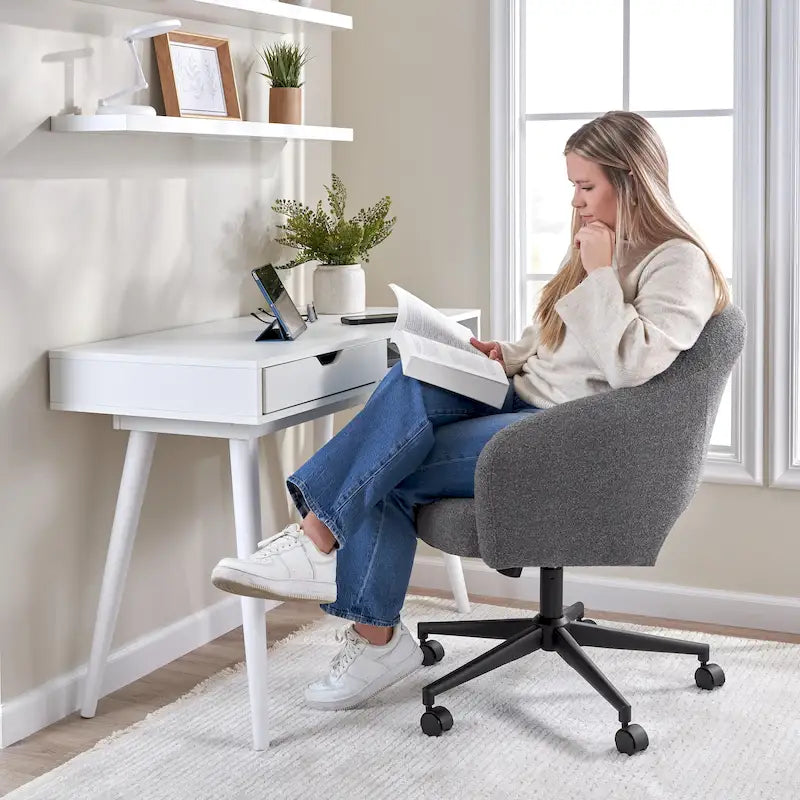 Bush Furniture Fairfax Mid Century Modern Desk Chair for Home Office