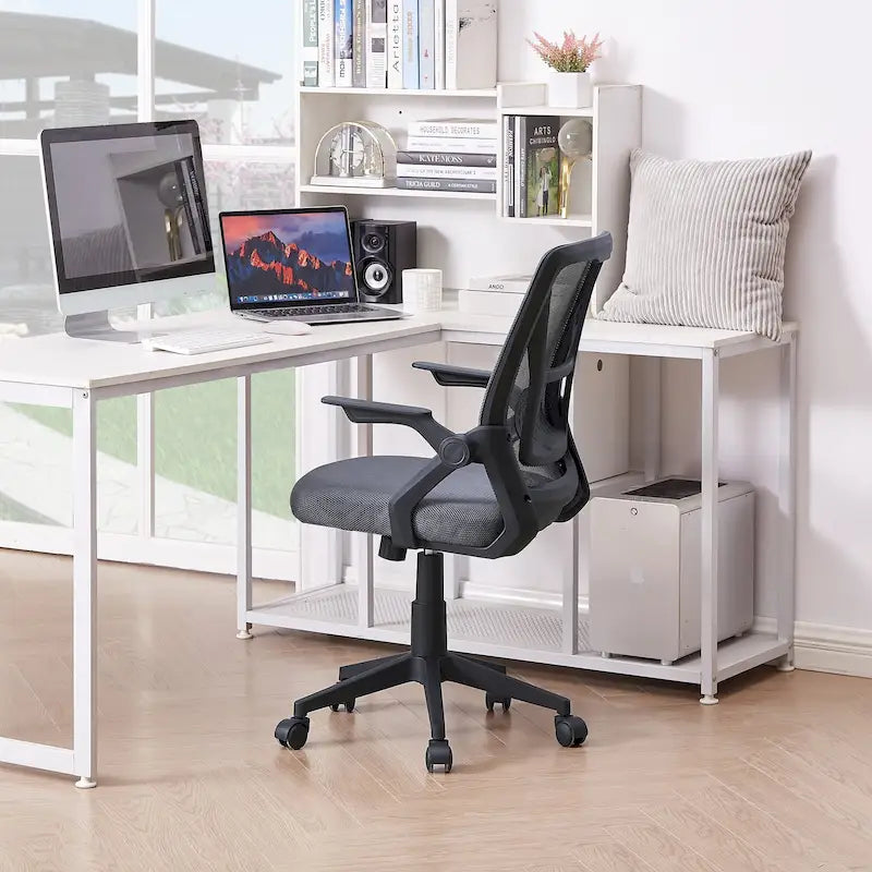 Javlergo Office Chair Mid Back Swivel Lumbar Support Desk Chair, Computer Ergonomic Mesh Chair with Armrest