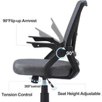 Javlergo Office Chair Mid Back Swivel Lumbar Support Desk Chair, Computer Ergonomic Mesh Chair with Armrest