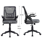 Javlergo Office Chair Mid Back Swivel Lumbar Support Desk Chair, Computer Ergonomic Mesh Chair with Armrest