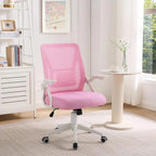Javlergo Office Chair Mid Back Swivel Lumbar Support Desk Chair, Computer Ergonomic Mesh Chair with Armrest