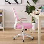 Javlergo Office Chair Mid Back Swivel Lumbar Support Desk Chair, Computer Ergonomic Mesh Chair with Armrest
