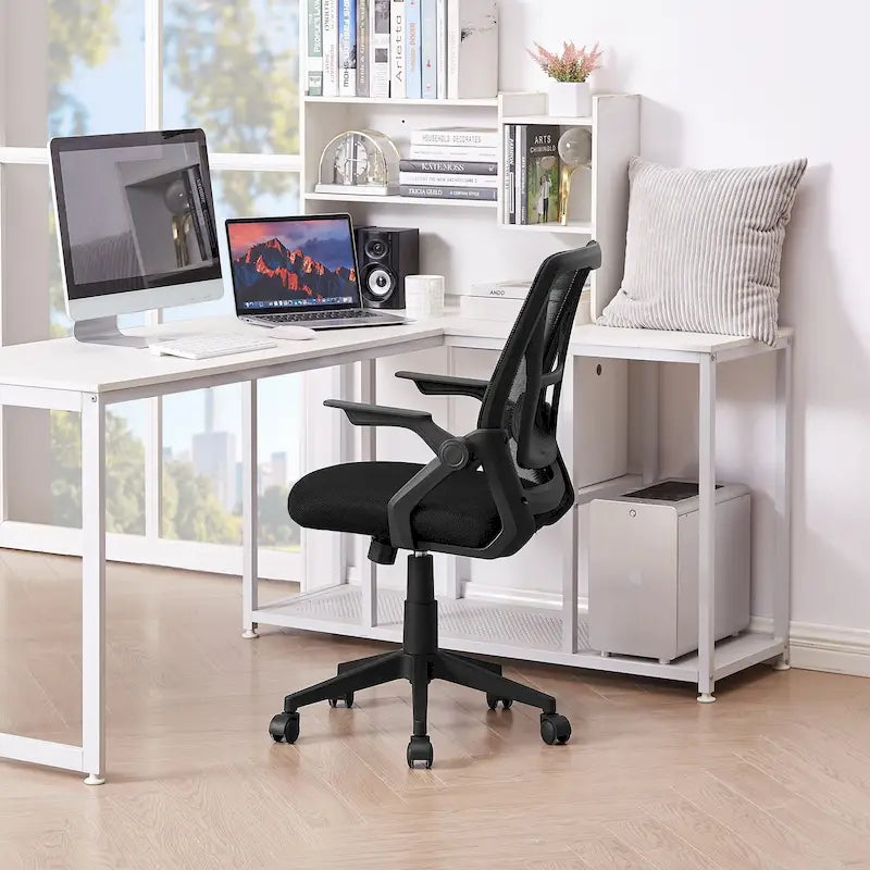Javlergo Office Chair Mid Back Swivel Lumbar Support Desk Chair, Computer Ergonomic Mesh Chair with Armrest