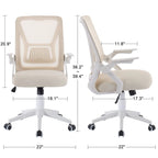 Javlergo Office Chair Mid Back Swivel Lumbar Support Desk Chair, Computer Ergonomic Mesh Chair with Armrest
