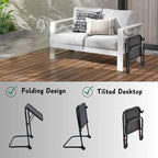 TV Tray Table Desk with Cup Holder Adjustable Folding for Home, Office,Foldable, Portable, Stable, Llghtwelght, Storage