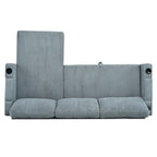 Christopher Knight Home - Reversible Fabric Sleeper L-Shaped Sectional Sofa with Storage Chaise, USB Ports & Cup Holders