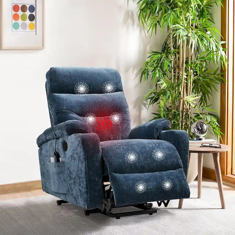 Christopher Knight Home - Fauteuil inclinable électrique releveur Liyasi avec massage, chauffage et fonctions pratiques