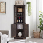 Farmhouse Corner Cabinet, 68 Tall Corner Cabinet, Corner Cabinet