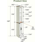 Farmhouse Corner Cabinet, 68 Tall Corner Cabinet, Corner Cabinet