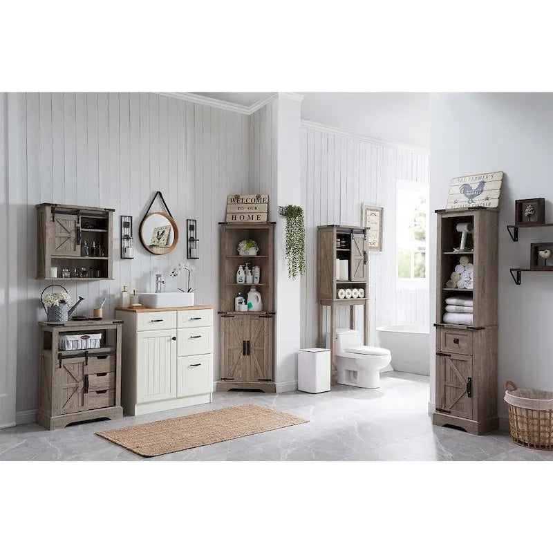 Farmhouse Corner Cabinet, 68 Tall Corner Cabinet, Corner Cabinet