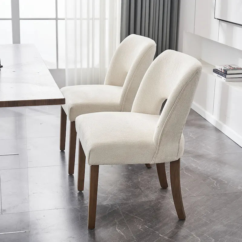 Upholstered Back Side Dining Chair Set of 2
