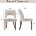 Lot de 4 chaises de salle à manger tapissées de tissu