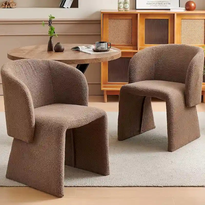 Chaises de salle à manger Howtai Barrel rembourrées – Entièrement enveloppées