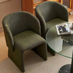 Howtai Barrel Dining Sofa Chairs Upholstered-Fully Wrapped