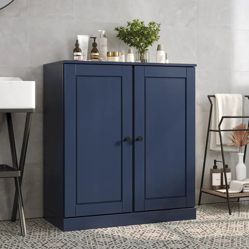 Palace Imports 100% Solid Wood 32 Bathroom Cabinet with Solid Doors and Adjustable Shelves