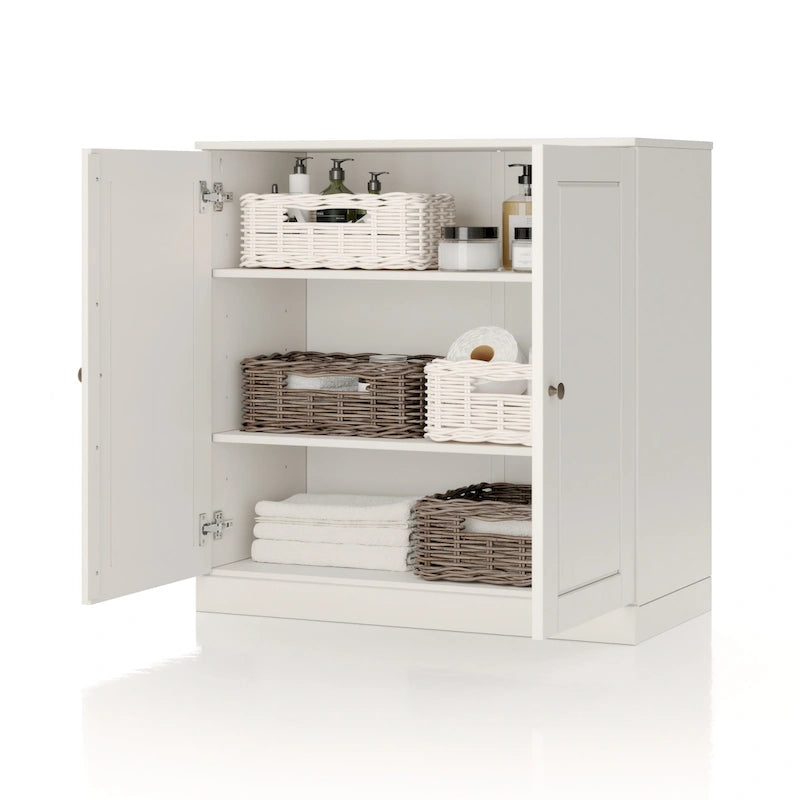 Palace Imports 100% Solid Wood 32 Bathroom Cabinet with Solid Doors and Adjustable Shelves