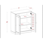 Palace Imports 100% Solid Wood 32 Bathroom Cabinet with Solid Doors and Adjustable Shelves