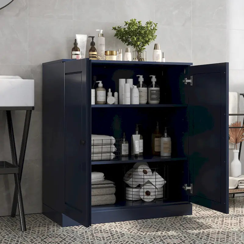 Palace Imports 100% Solid Wood 32 Bathroom Cabinet with Solid Doors and Adjustable Shelves