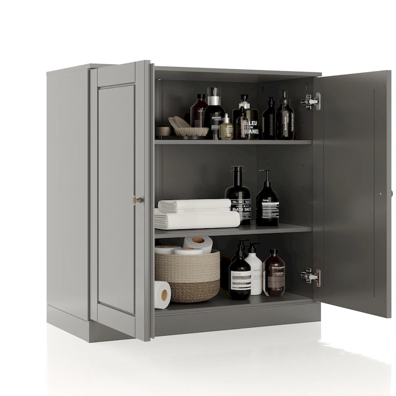 Palace Imports 100% Solid Wood 32 Bathroom Cabinet with Solid Doors and Adjustable Shelves
