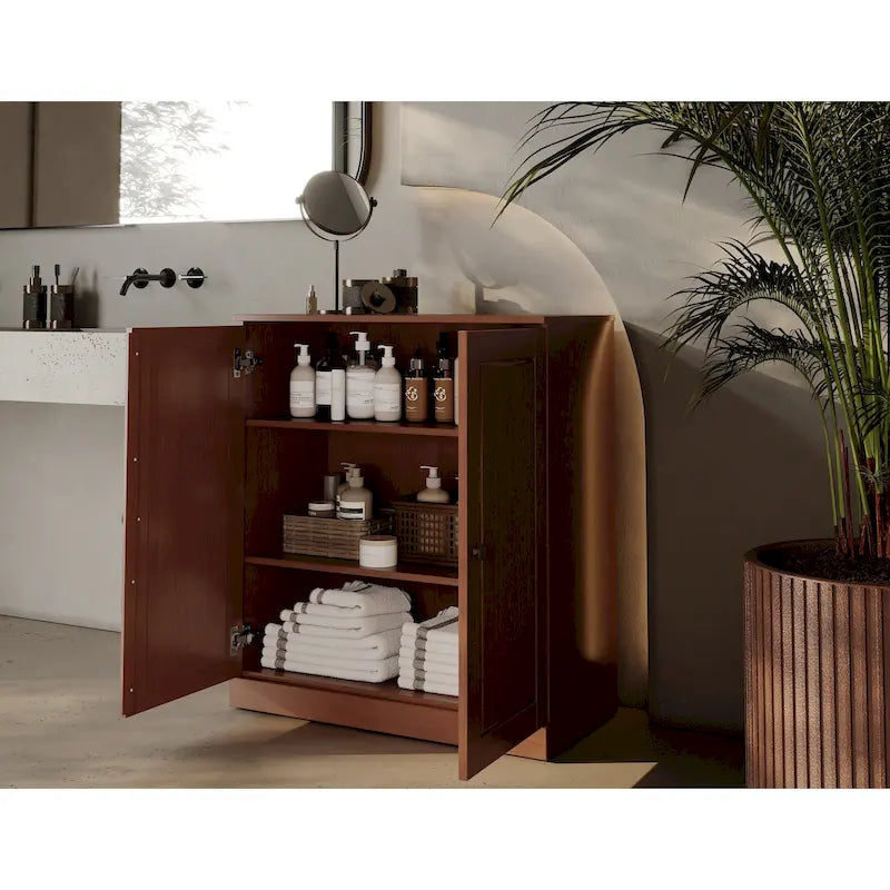 Palace Imports 100% Solid Wood 32 Bathroom Cabinet with Solid Doors and Adjustable Shelves