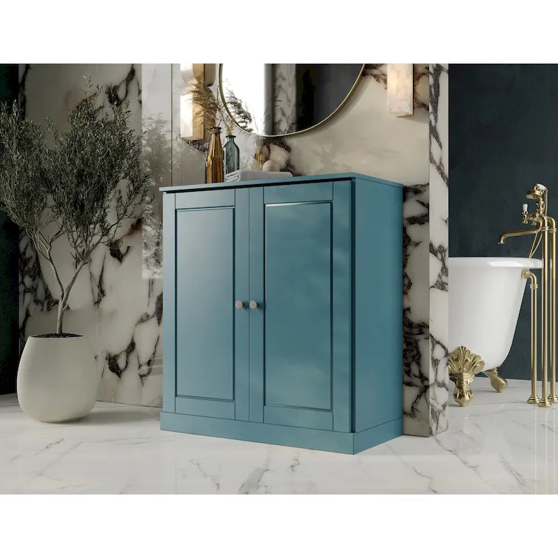 Palace Imports 100% Solid Wood 32 Bathroom Cabinet with Solid Doors and Adjustable Shelves