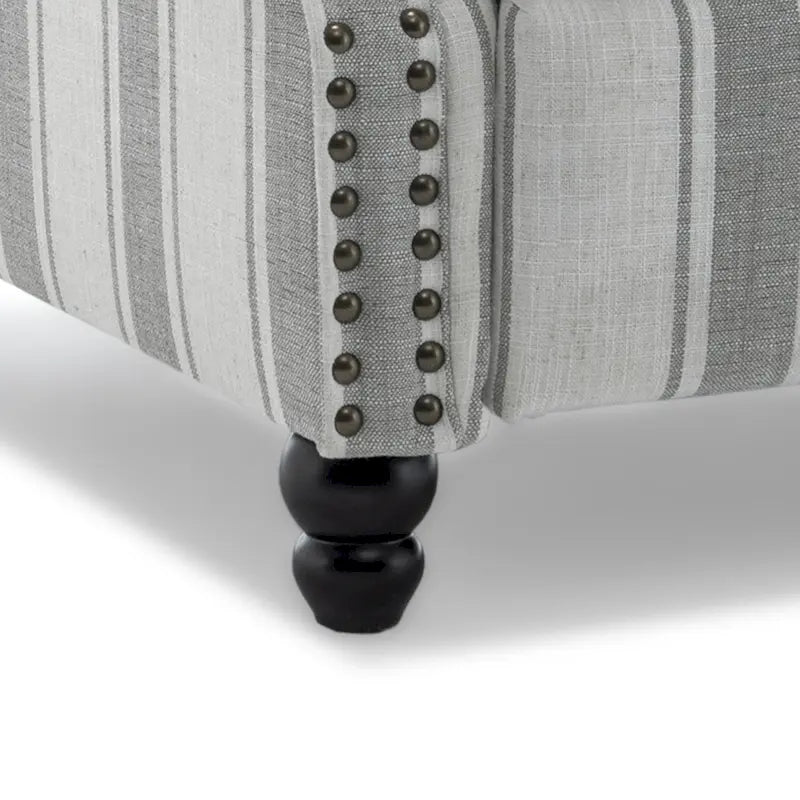 Fauteuil inclinable à dossier rembourré avec clous décoratifs (lot de 2)