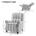 Fauteuil inclinable à dossier rembourré avec clous décoratifs (lot de 2)