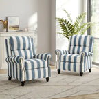 Fauteuil inclinable à dossier rembourré avec clous décoratifs (lot de 2)