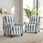 Fauteuil inclinable à dossier rembourré avec clous décoratifs (lot de 2)
