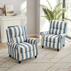 Fauteuil inclinable à dossier rembourré avec clous décoratifs (lot de 2)