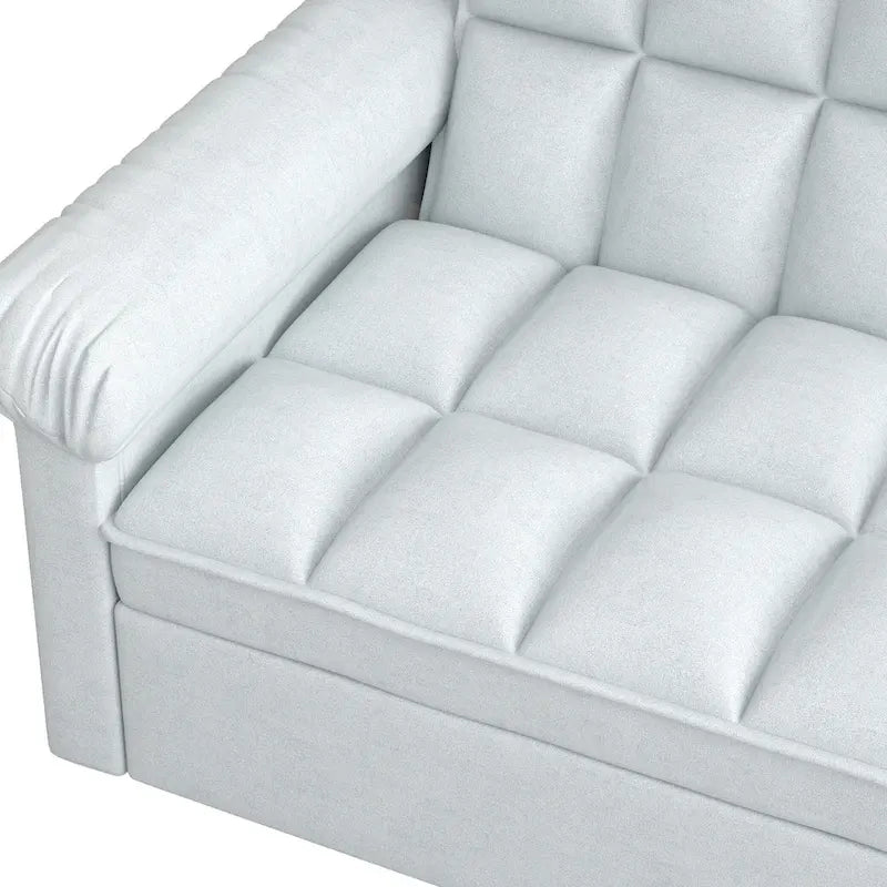 Sofá cama convertible biplaza con respaldo ajustable