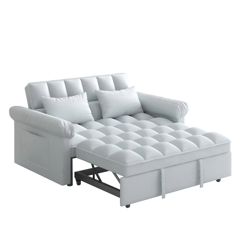 Sofá cama convertible biplaza con respaldo ajustable