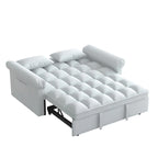 Sofá cama convertible biplaza con respaldo ajustable