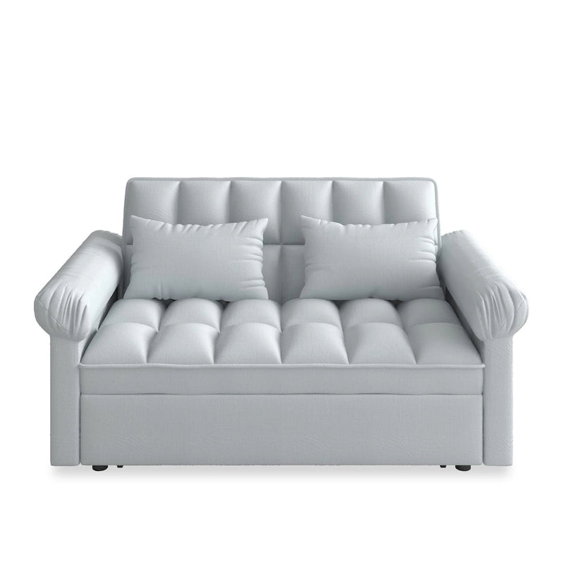 Sofá cama convertible biplaza con respaldo ajustable