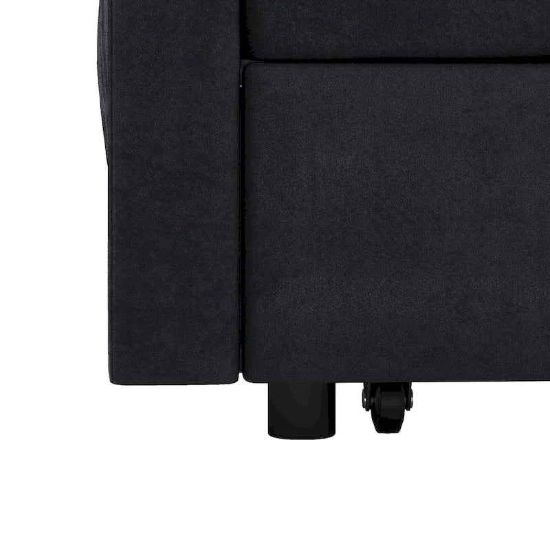 Sofá cama convertible biplaza con respaldo ajustable