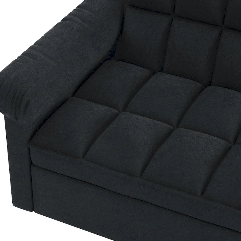 Sofá cama convertible biplaza con respaldo ajustable