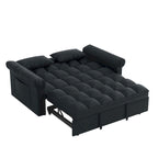 Sofá cama convertible biplaza con respaldo ajustable
