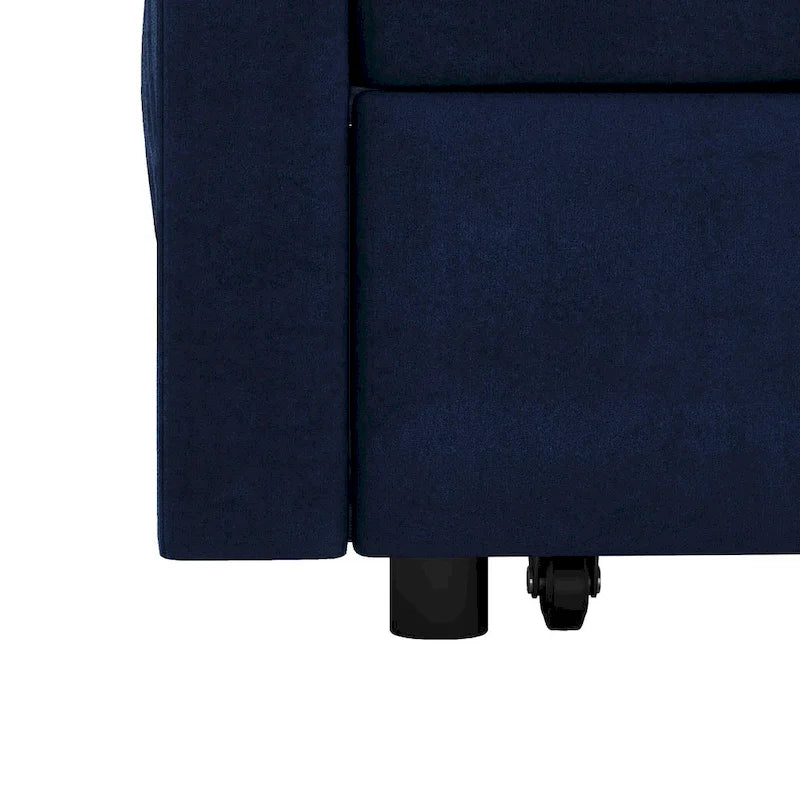 Sofá cama convertible biplaza con respaldo ajustable