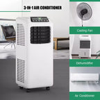 Climatiseur portable 3-en-1 Costway 5500 BTU (9000 BTU ASHRAE) avec déshumidificateur intégré et kit de fenêtre
