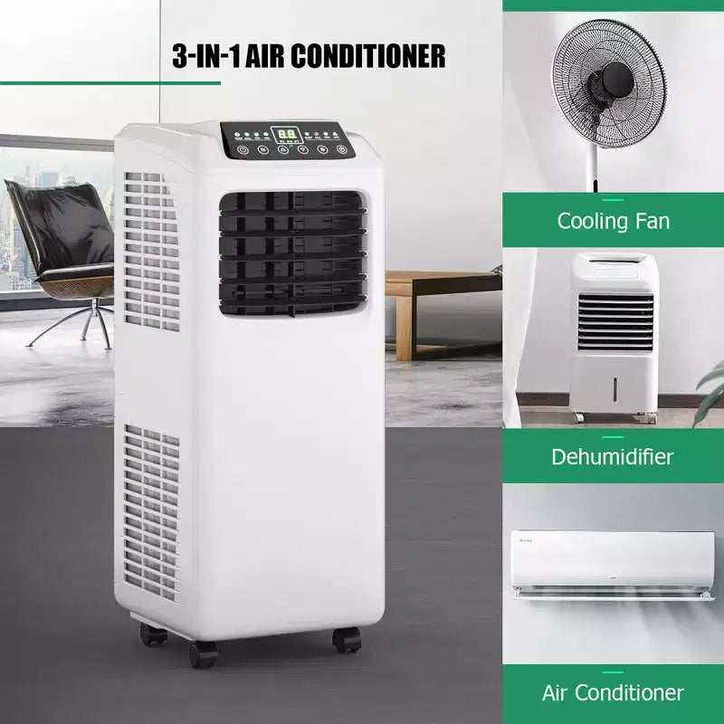 Costway Portable Air Conditioner & Dehumidifier Function Remote w/ Window Kit